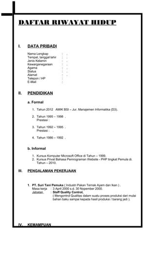 Surat Lamaran Cv PDF