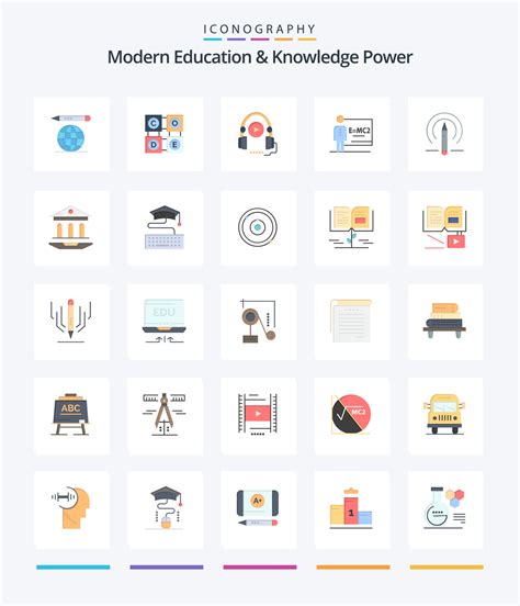 Creative Modern Education And Knowledge Power 25 Flat Icon Pack Such As