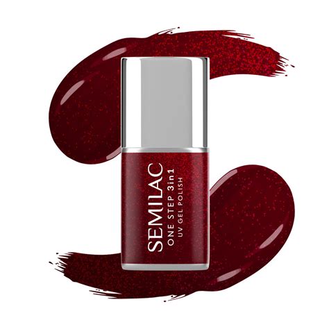 Semilac Vernis Semi Permanent One Step S Glitter Red Ml