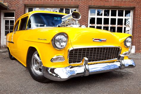 1955 Chevrolet Bel Air Drag Race Racing Hot Rod Rods Custom Retro Belair Wallpapers