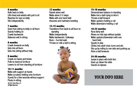 Developmental Gross Motor Skills Chart