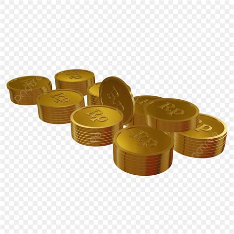 Colecci N De Monedas De Oro Rupia Indonesia En Varias Pilas Png