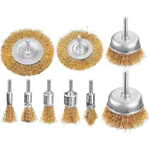 9 Pcs Brosse Metallique Pour Perceuse Brosses En Acier Pour Visseuse