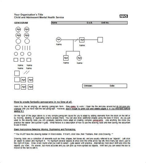 47+ Genogram Templates in PDF | MS Word | Apple Pages | Google Docs