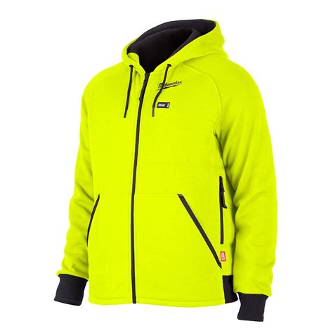 Milwaukee Tool Men's Medium M12 12-Volt Lithium-Ion Cordless High -Vis Heated Jacket Hoodi ...