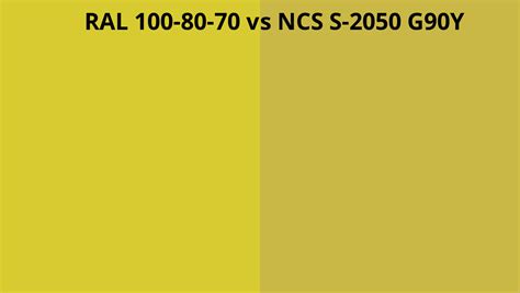 Ral 100 80 70 Vs Ncs S 2050 G90y Ral Colour Chart Uk