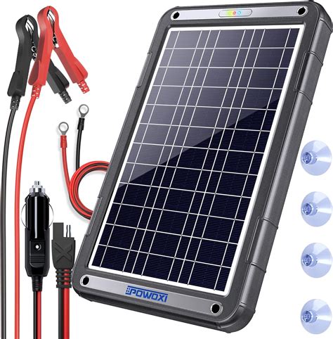 Powoxi Upgraded Mppt 12w Solar Battery Trickle Chargerandmaintainer 12v Solar Panel