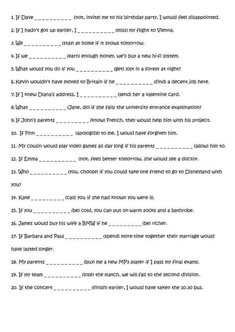 Math Conditional Statements Worksheet