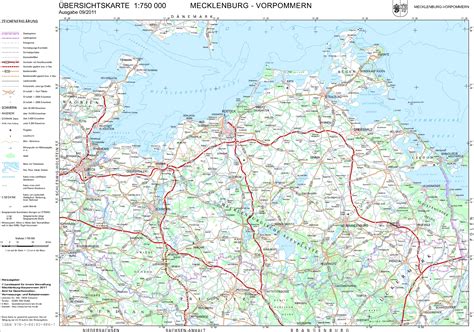 Large detailed map of Mecklenburg-Vorpommern