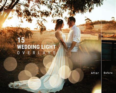 15 Wedding Light Overlays Glow Photoshop Overlays Bokeh Overlays