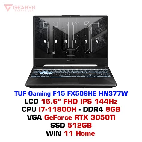 Laptop Gaming Asus Tuf Gaming F15 Fx506he Hn377w Gearvncom