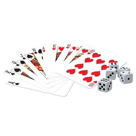 Classic Games Collection - 2 Decks Playing Cards & 5 Dice