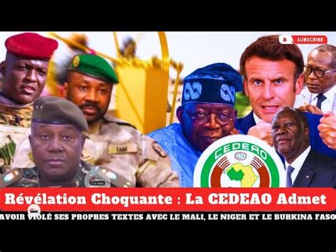 La Cedeao Admet Avoir Enfreint Ses Propres Textes Avec Le Mali Le