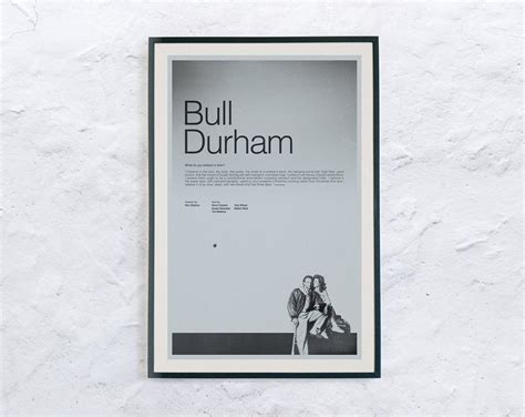 Bull Durham Movie Poster Mid-century Inspired - Etsy