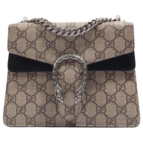 Monogramme De Sac Gucci Dionysus En Toile Noire Mini Cuir Ref