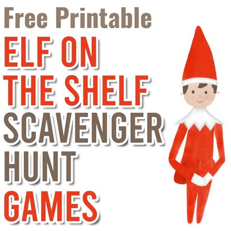 Elf On The Shelf Scavenger Hunt Free Printables Parties Made Personal