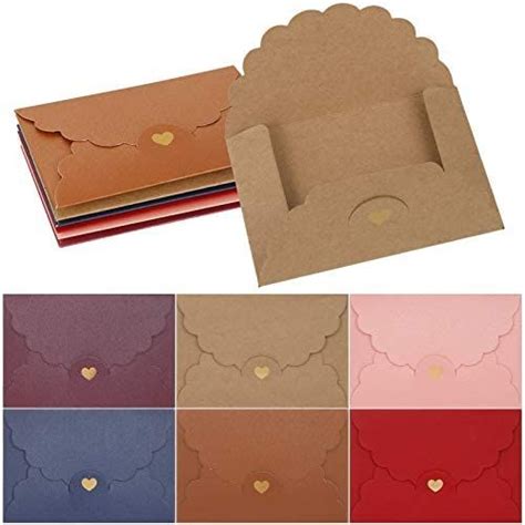 Qinren Pcs Gift Card Envelopes Mini Envelopes Pearlescent Paper