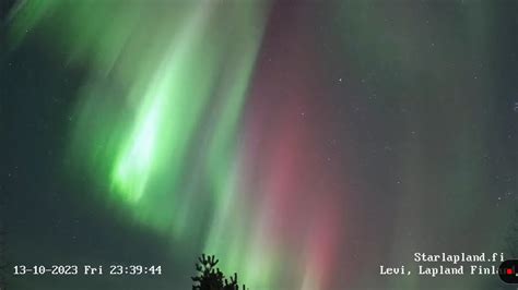 Amazing Red Green Aurora Borealis Levi Starlapland 14th September