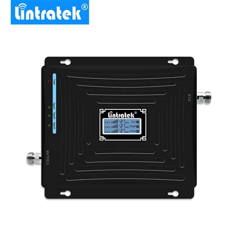 Lintratek LCD Mobile Signal Booster 900MHz 1800MHz 2100MHz W CDMA