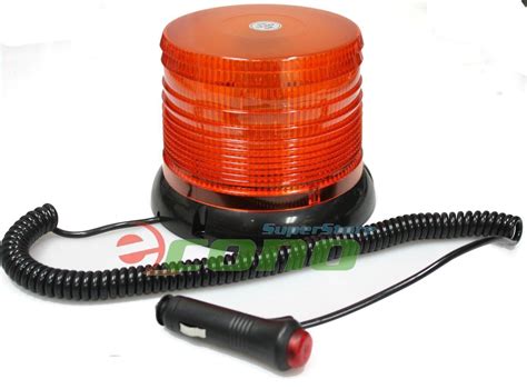 12v 24v Flashing Revolving Rotating 60 LED Warning Light Amber