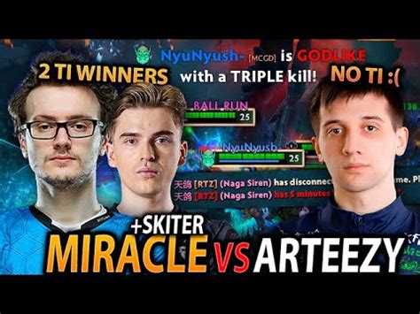 When MIRACLE And TI WINNER Team Up Against ARTEEZY In Ranked Dota 2