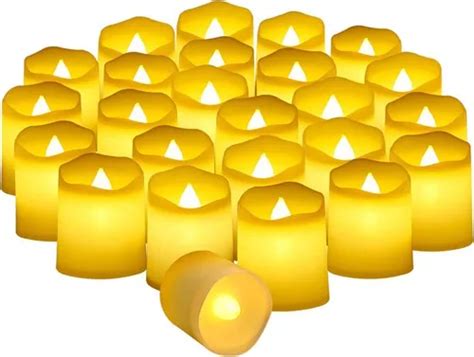 Velas Led Pilas Paquete 24 Velas De Té Led Sin Llamas Velas Votivas Led