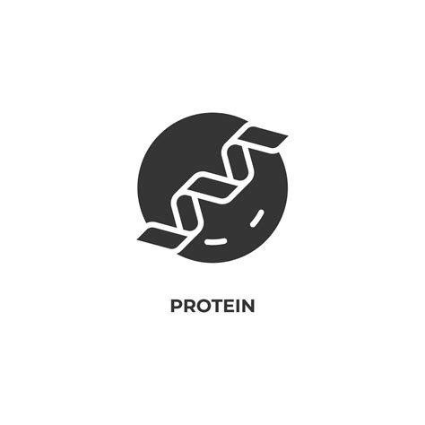 Vector Sign Of Protein Symbol Is Isolated On A White Background Icon