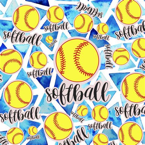 Softball Sticker Etsy