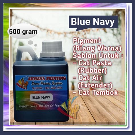 Jual Pigment Biang Warna Cat Sablon Blue Navy Gram Shopee Indonesia