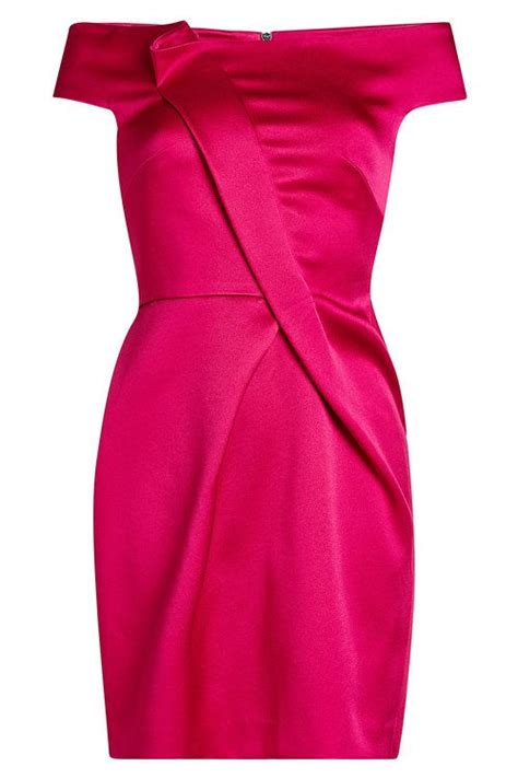 ROLAND MOURET Satin Dress Rolandmouret Cloth Fuschia Pink Dress