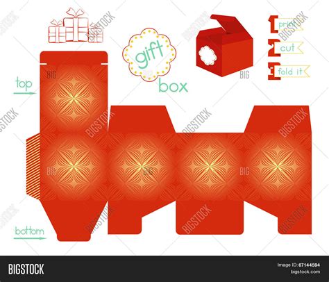 Printable Gift Box Vector & Photo (Free Trial) | Bigstock