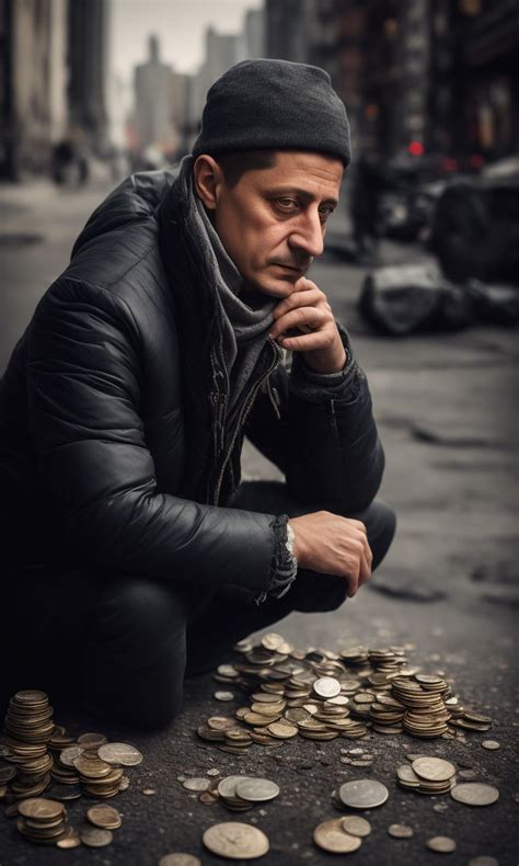 Moral Turtle Presidente Zelenskyy Sitting On The Sidewalk Dressed