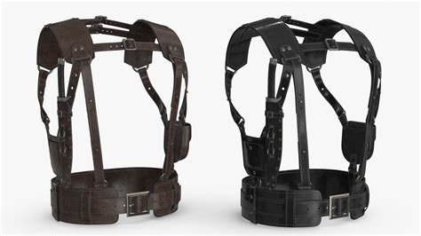 3D Leather Harness Tactical Shoulder Holster with Knife 2 Colors ...