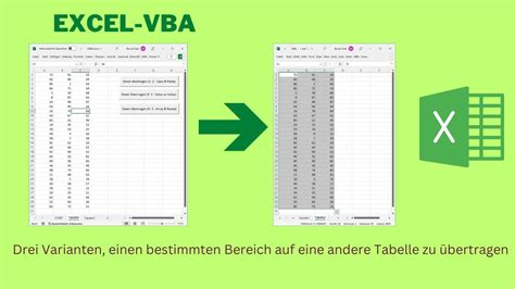 Vba Grundlagen Drei Varianten Einen Bestimmten Bereich Auf Eine