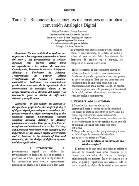 Anexo 2 - Plantilla IEEE | PDF | Muestreo (procesamiento de señal ... 