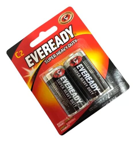 6 Unidades Pila C Eveready Super Heavy Duty 1235 Cilíndrica