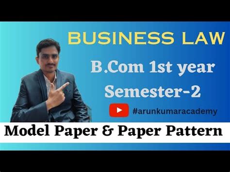 Business Law Model Paper B St Year Sem