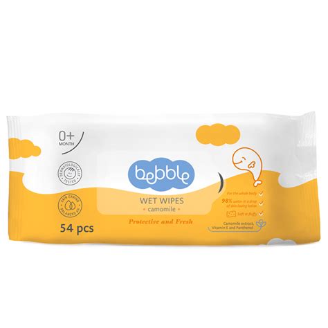 BEBBLE Салфетки влажные Ромашка (Camomile) Wet Wipes, 54 шт. купить по ...