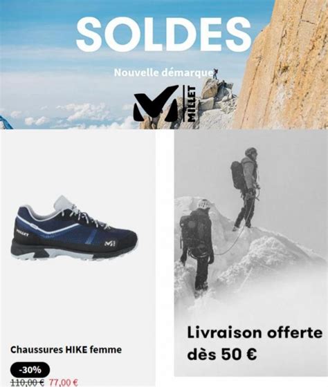 28 semaine week 10 7 2023 23 7 2023 SOLDES Nouvelle démarque Millet