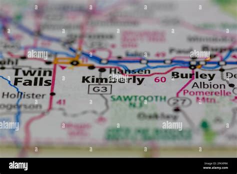 Kimberly idaho map hi-res stock photography and images - Alamy