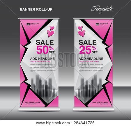 Pink Roll Banner Vector & Photo (Free Trial) | Bigstock