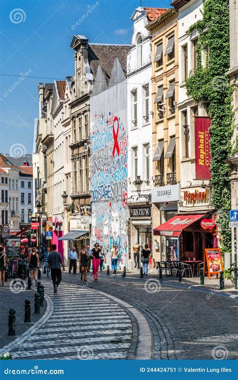 Urban Scene Streets And Buildings In Brussels Belgium Editorial Photo