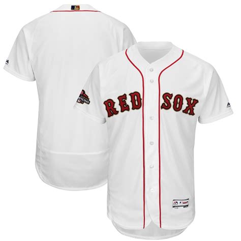 Men's Boston Red Sox Majestic White 2019 Gold Program Flex Base Team Jersey