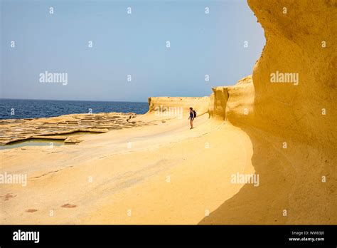 Gozo Neighbouring Island Of Malta Salt Flats Salt Pans For Sea Salt