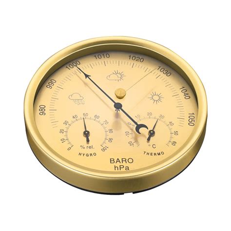 Yardwe Precision Aneroid 3 In 1 Barometer Weather Station Barometer