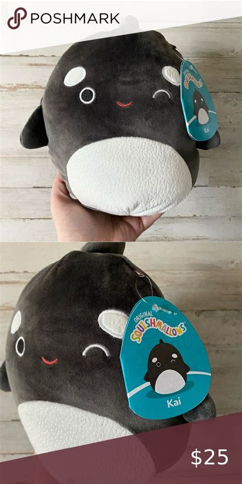 Squishmallow Kai The Orca Whale 75 Inch Nwt Orca Whales Squish Plush