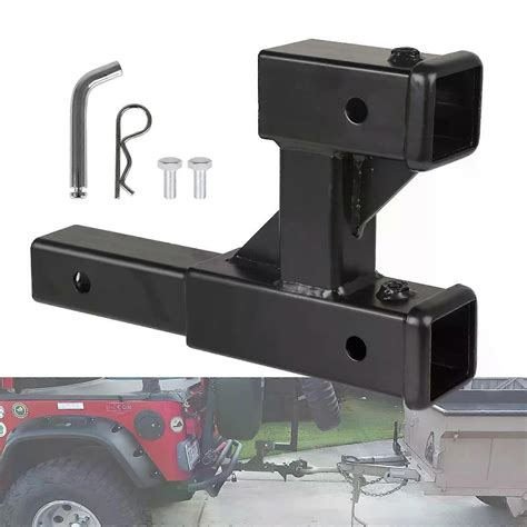 Double Hitch Receiver 2 inch Trailer Dual Hitch Extension Riser Hitch