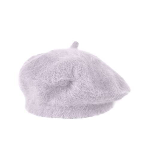 Beret Classy Fluffy Lawendowy Dla Niej Nakrycia G Owy Berety