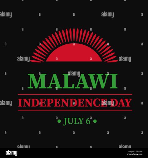 Typografie Poster Zum Malawi Independence Day Nationalfeiertag Am