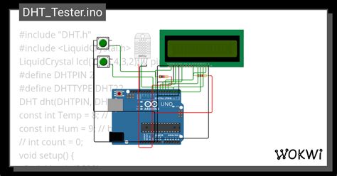 DHT Tester Ino Wokwi ESP32 STM32 Arduino Simulator